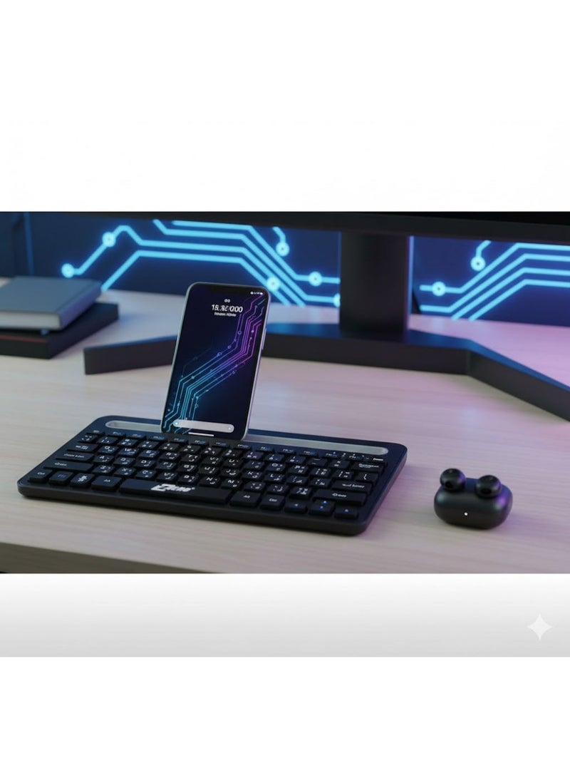 Zero Mini Wireless Keyboard - Ultra-slim and space-saving design - Supports Arabic and English - Ideal for laptops and tablets - Image 4